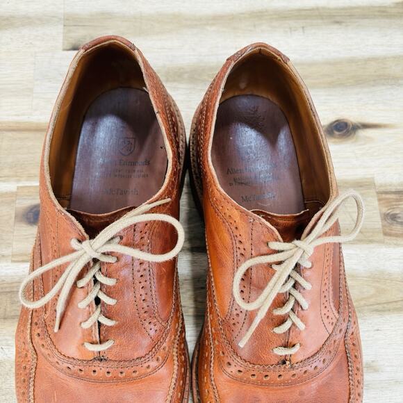 Allen Edmond McTavish Oxfords Cognac Brown Leather US Size 10.5 Made in USA main image 5